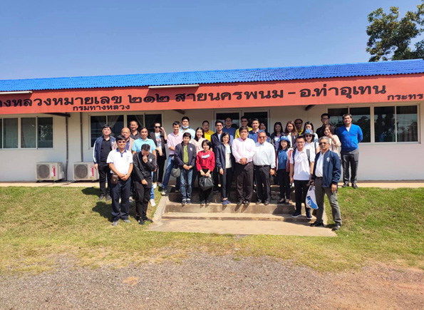 รองผู้อำนวยการสำนักก่อสร้างทางที่ 2 ร่วมให้การต้อนรับคณะตรวจติดตามผลการดำเนินงาน​ก่อสร้างทาง
