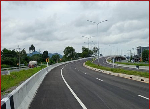 โครงการก่อสร้างทางหลวงหมายเลข 332 สายแยกทางหลวงหมายเลข 3 (แยกเจ) - บรรจบทางหลวงหมายเลข 3 (แยกอู่ตะเภา) งานแล้วเสร็จ