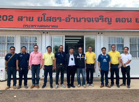 นายประจักษ์ ปัญญาเลย  พร้อมคณะ เดินทางไปตรวจเยี่ยม ติดตามงานก่อสร้างทาง