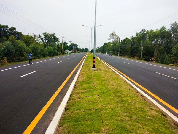 กรมทางหลวงขยายทาง สายศรีสะเกษ – อ.วังหิน เป็น 4 ช่องจราจร แล้วเสร็จ